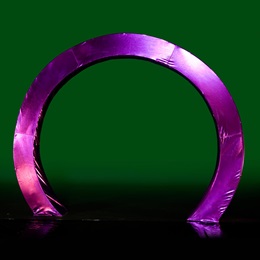 Arch With Purple Fabric Cover