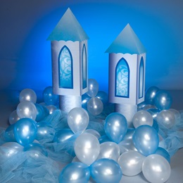 Entrancing Castle Turrets (set of 2), Balloons and Tulle Kit