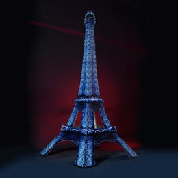 Ice Blue Lighted Eiffel Tower Kit