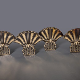 Metallic Art Deco Shells Stand-up Kit (set of 4)