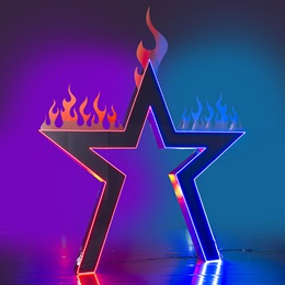 13 ft. 11 in. x 11 ft. 7 in. Red and Blue Flaming Star Arch Kit