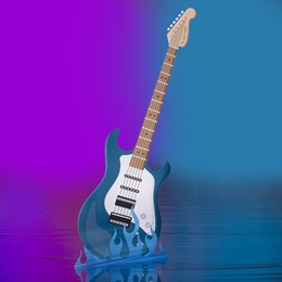 7 ft. 2 in. x 45 in.  Ignite the Fire Guitar Stand-up Kit