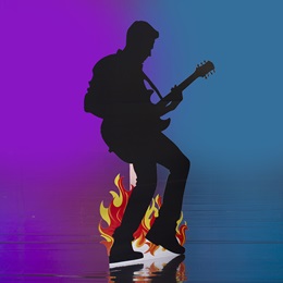 5 ft. 11 in. x 41 in. Red-hot Rocker Guy Silhouette Kit
