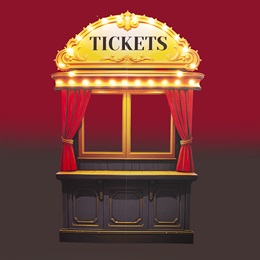 6 ft. 10 in. Lighted Ticket Booth Kit