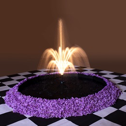 20 in. x 9 ft. Fashionable Floral Fountain and Pool Kit
