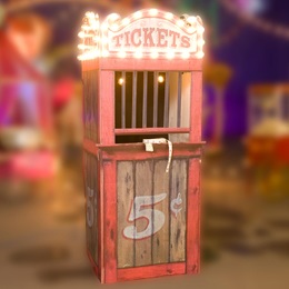 7 ft. 2 in. x 37 in. We’ve Got Tickets to Rides Booth Kit