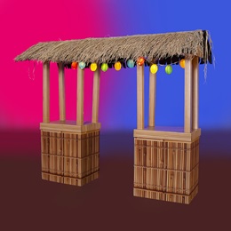 7 ft. 10 in. x 9 ft. 6 in. Tropical Beachside Hut Kit