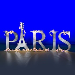 Lighted Paris Letters Kit