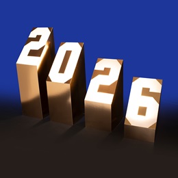 Gold and White Year Number Stands Kit (set of 4)