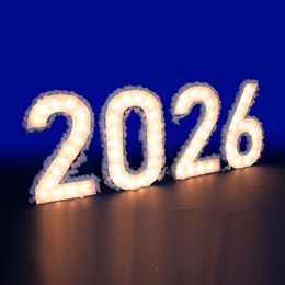 48 in. x 10 ft. Cloud Fluff Lighted Year Numbers Kit