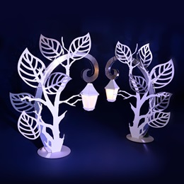 Natural Glow Garden Lantern Stands Kit (set of 2)