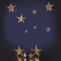Luminescent Luster Gold 3D Stars Kit (set of 11)