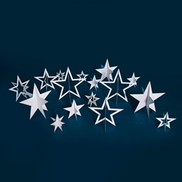 Celestial Sparkle Cutout Stars Kit (set of 18)
