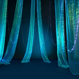 Falling Starlight Fabric Drapes and Lights Kit