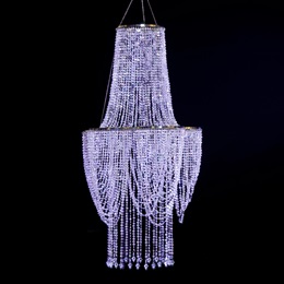 Debonair Diamond Drapes and Chandelier Kit