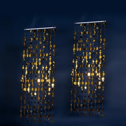 Gold Disco Discs Curtains Kit (set of 2)