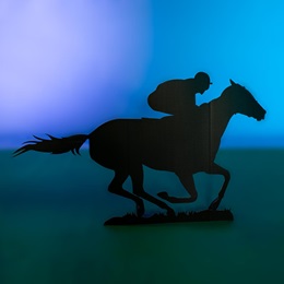 Single Jockey and Horse Silhouette Kit