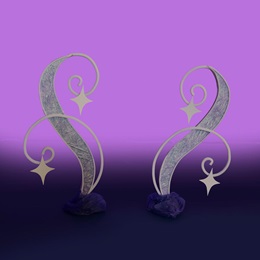 Looping Lavender Scroll Stands Kit (set of 2)