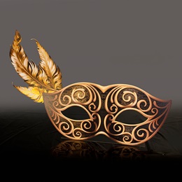 5 ft. 6 in. x 7 ft. 2 in. Metallic Mask Stand-up With Left Feather Kit