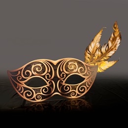5 ft. 6 in. x 7 ft. 2 in. Metallic Mask Stand-up With Right Feather Kit