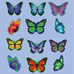 All Aflutter Butterflies Kit (set of 12)