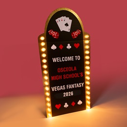 5 ft. 2 in. x 34 in. Personalized Casino Floor Sign Kit