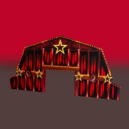 Lighted Red Barn Stage Kit