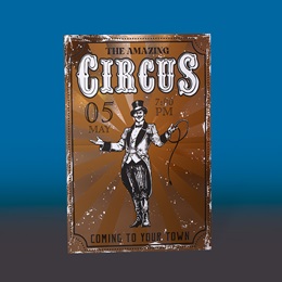 47 in. x 33 in. Personalized Circus Poster Kit