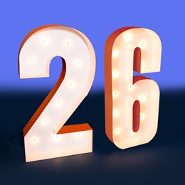 47 in. x 50 in. Cheers to the Year Lighted Numbers Kit