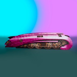 42 in. x 14 ft. 11 in. Pinky Steampunky Train Kit
