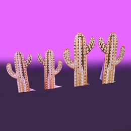 Wild West Jeweled Cacti Cutouts Kit (set of 4)