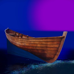 42 in. x 7 ft. 4 in. Set Sail My Heart Boat and Water Kit