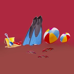 Day at the Beach Accessories Cutouts Kit