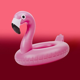 44 in. x 46 in. Pink Flamingo Floatie Cutout Kit