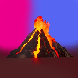 5 ft. 11 in. x 10 ft. 1 in. Flowing Fire Volcano Kit