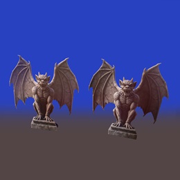 45 in. Midnight Sentinels Gargoyles Prop Kit (set of 2)