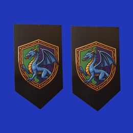 38 in. x 22 in. Dragon's Crest Hanging Banners Kit (set of 2)