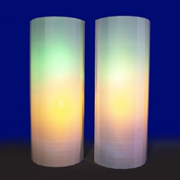 7 ft. 9 in. x 37 in. Emerald and Ember Lighted Panels Kit (set of 2)