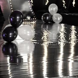 Black and Silver Formal Beauty Pathway and Balloons Kit