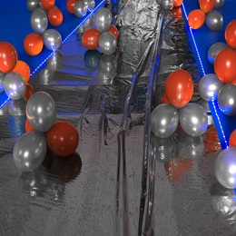 16 ft. Follow the Fun Silver Pathway and Balloons Kit