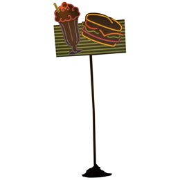 Fab '50's Food Malt and Burger Sign Kit