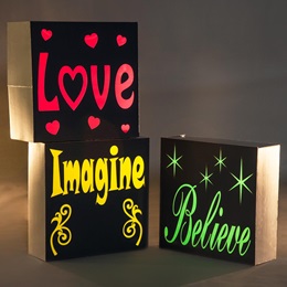 Believe/Imagine/Love Blocks Kit (set of 3)