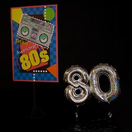 Totally Awesome '80s Poster and Balloons Kit