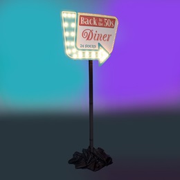 Lighted '50s Diner Sign Kit