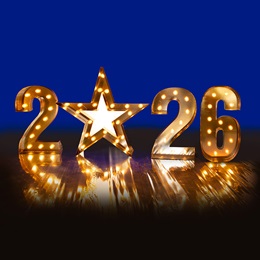 24-karat Lighted Star and Year Kit