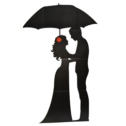 Kisses in the Rain Couple Silhouettes Kit