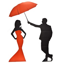 Lady in Red Couple Silhouette Kit