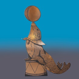59 in. x 40 in. Performing Circus Seal Stand-up Kit