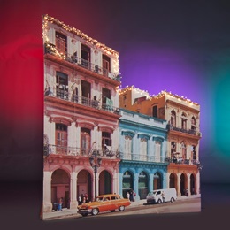 Barrio Building With Two Cars Kit