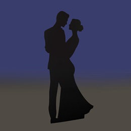 5 ft. 11 in. x 36 in. Embracing Couple Silhouette Stand-up Kit